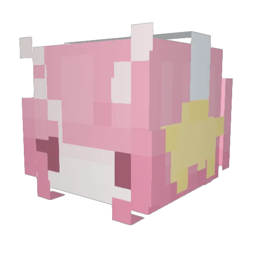 gyqru Minecraft avatar head, 3D render