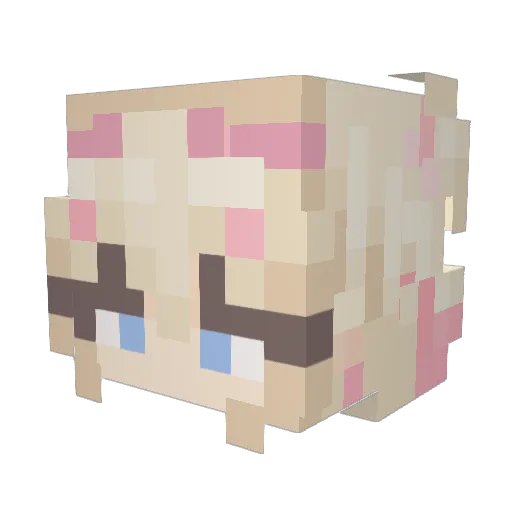 gyuuus Minecraft avatar head, 3D render