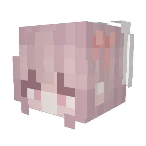 gzbiee Minecraft avatar head, 3D render
