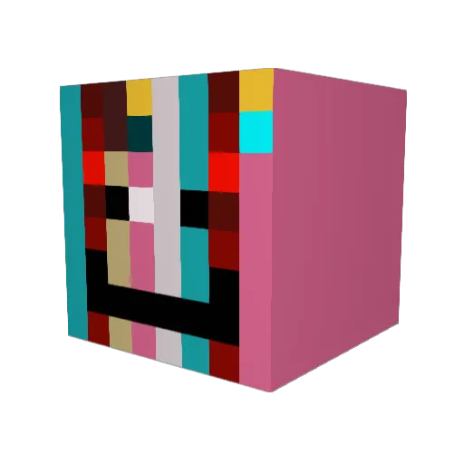 gzgq Minecraft avatar head, 3D render