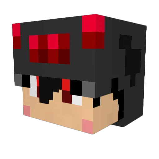 gzhh Minecraft avatar head, 3D render