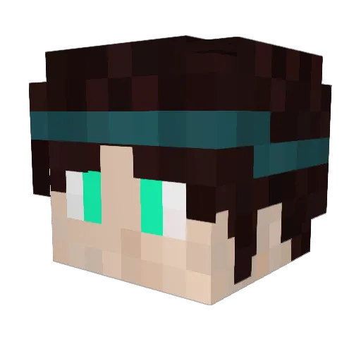 gzuel Minecraft avatar head, 3D render
