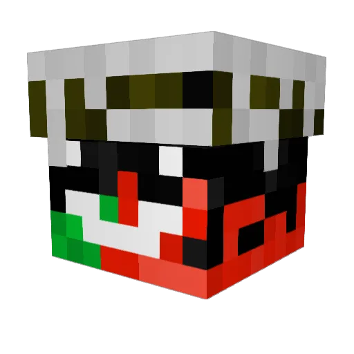 h00kboy Minecraft avatar head, 3D render