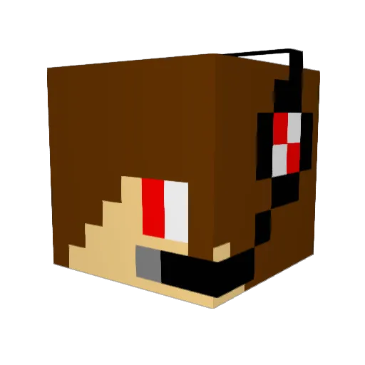 h06 Minecraft avatar head, 3D render
