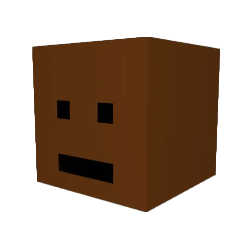 h080_j03 Minecraft avatar head, 3D render