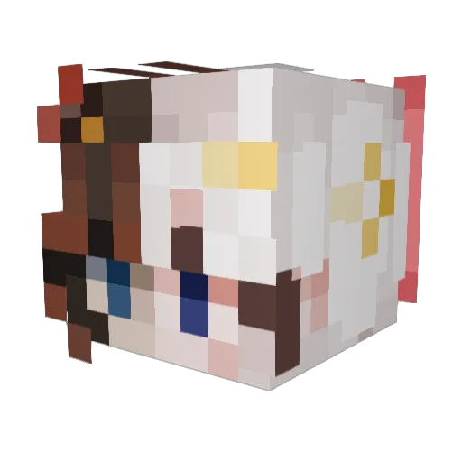 h0nv Minecraft avatar head, 3D render