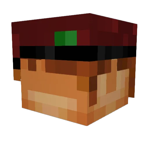 h0pspop Minecraft avatar head, 3D render