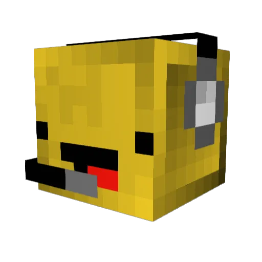 h0tsche Minecraft avatar head, 3D render