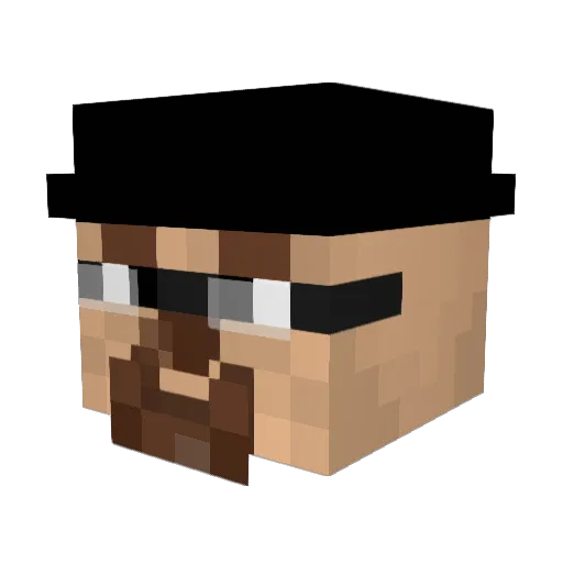 h0tw4t3r Minecraft avatar head, 3D render