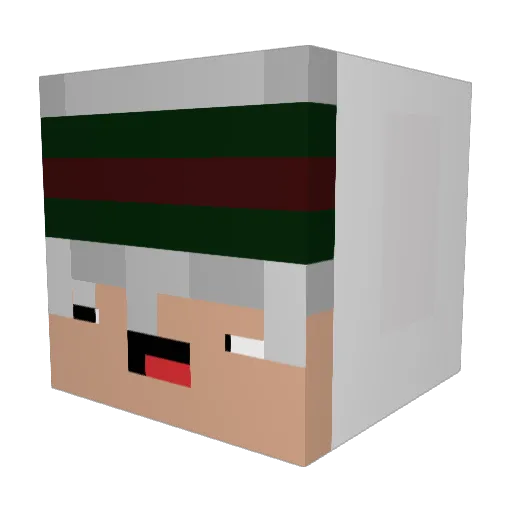 h187 Minecraft avatar head, 3D render
