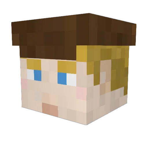 h1de44 Minecraft avatar head, 3D render