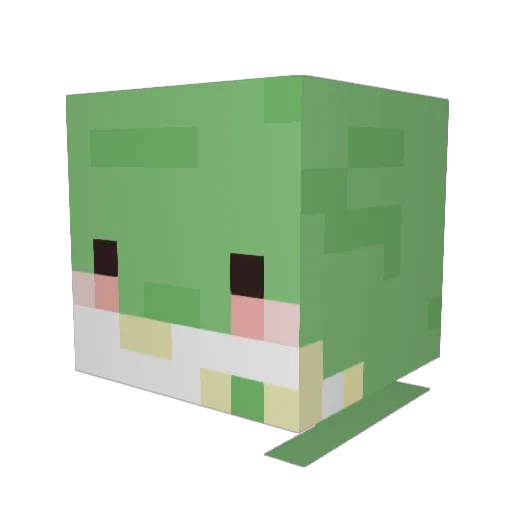 h1h1gh Minecraft avatar head, 3D render