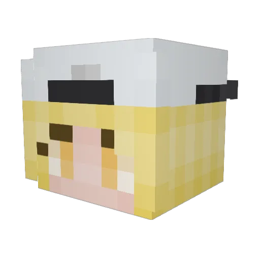 h1imx Minecraft avatar head, 3D render