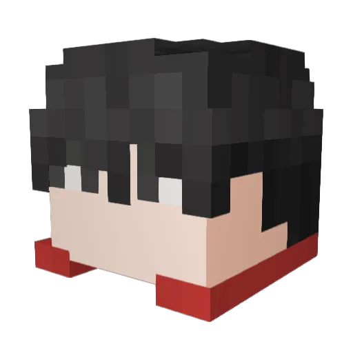 h1todi Minecraft avatar head, 3D render