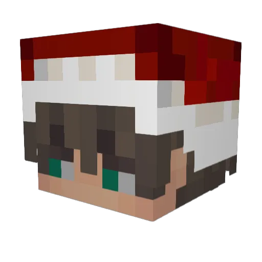 h2em Minecraft avatar head, 3D render