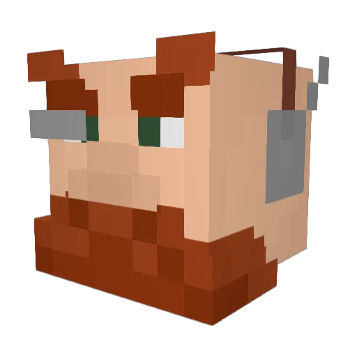 h2pkmz Minecraft avatar head, 3D render