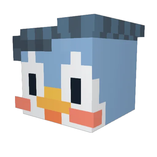 h3198 Minecraft avatar head, 3D render