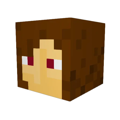 h34r Minecraft avatar head, 3D render