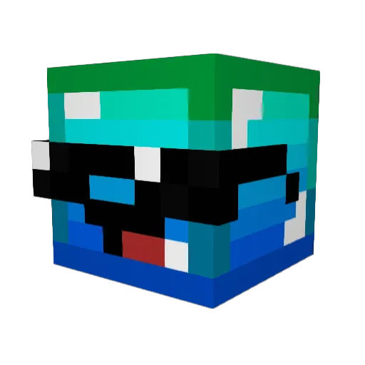 h3avii Minecraft avatar head, 3D render