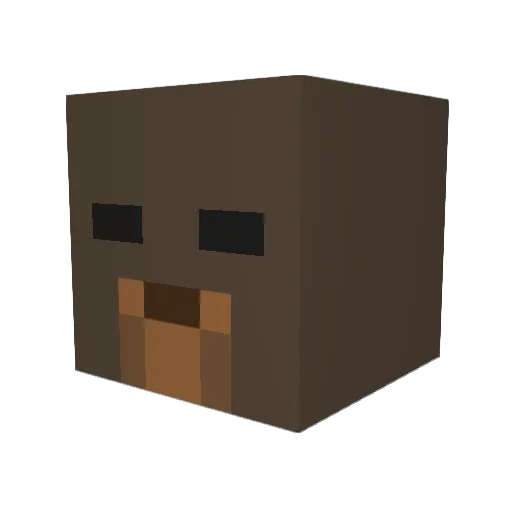 h3dred Minecraft avatar head, 3D render