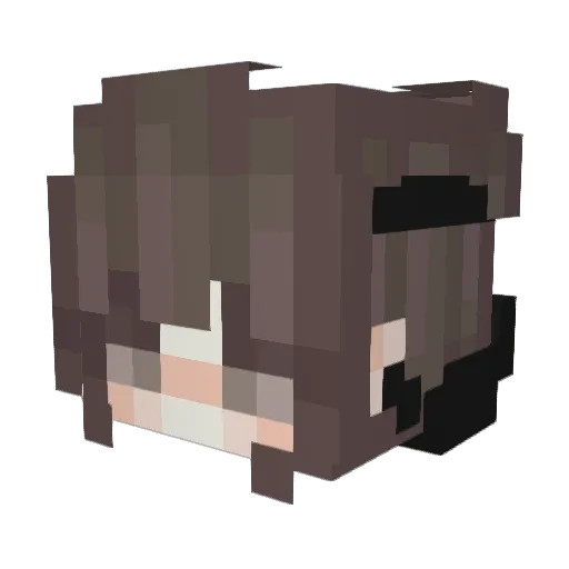 h3lina_K Minecraft avatar head, 3D render