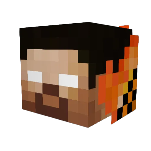 h3robrinePrime Minecraft avatar head, 3D render