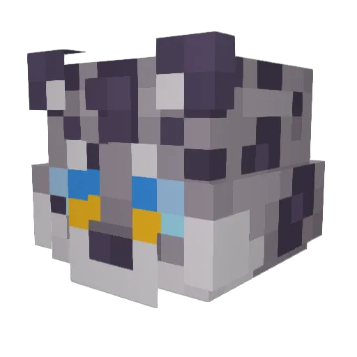 h3rod1on Minecraft avatar head, 3D render