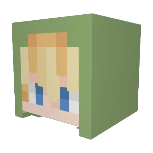 h3y_aleex Minecraft avatar head, 3D render