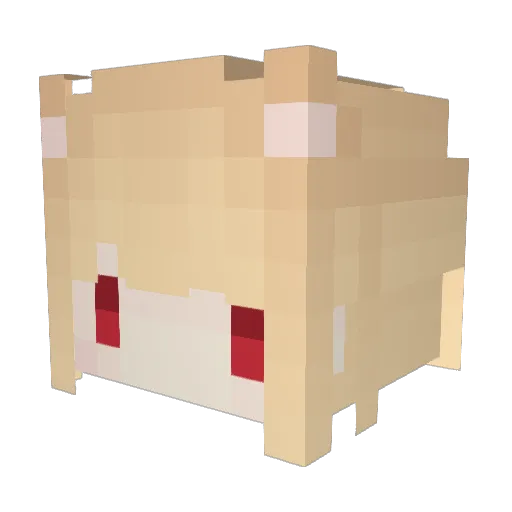 h422 Minecraft avatar head, 3D render