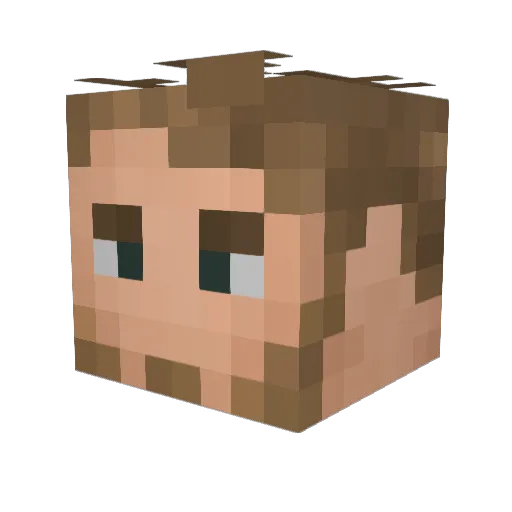 h43rin Minecraft avatar head, 3D render