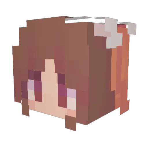 h440000 Minecraft avatar head, 3D render