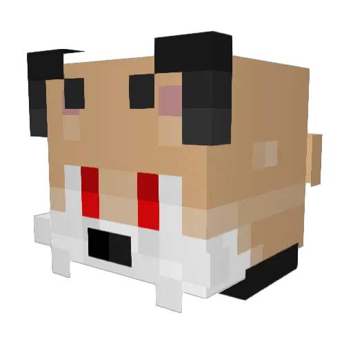 h4ppyfox Minecraft avatar head, 3D render