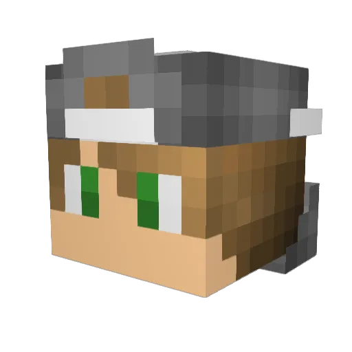 h4rd_E Minecraft avatar head, 3D render