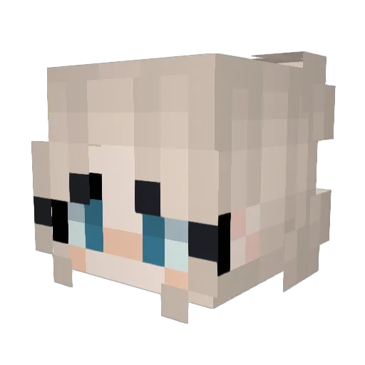 h4rue Minecraft avatar head, 3D render