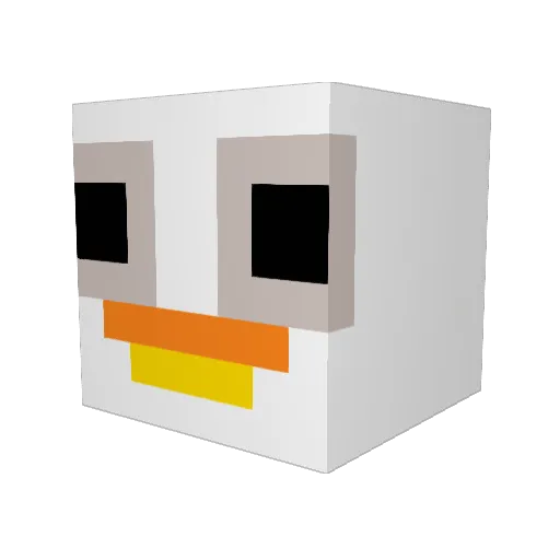 h4whess Minecraft avatar head, 3D render