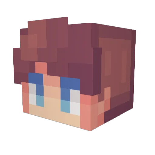h5asn Minecraft avatar head, 3D render