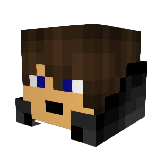 h7f2 Minecraft avatar head, 3D render