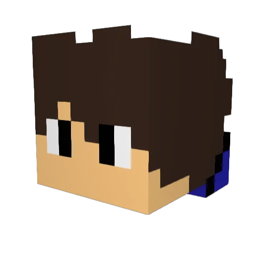 h827um Minecraft avatar head, 3D render