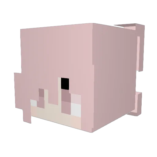 h83t Minecraft avatar head, 3D render