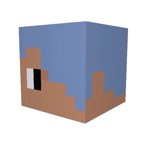 h8890183 Minecraft avatar head, 3D render