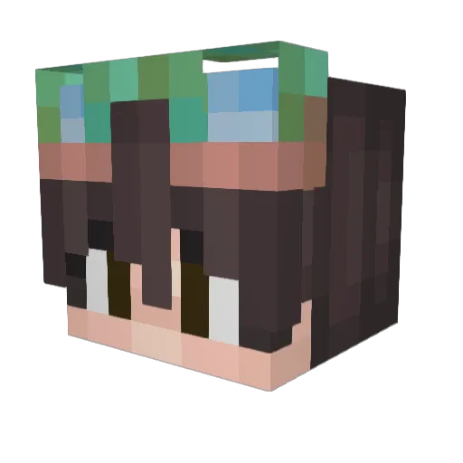 h8ru Minecraft avatar head, 3D render