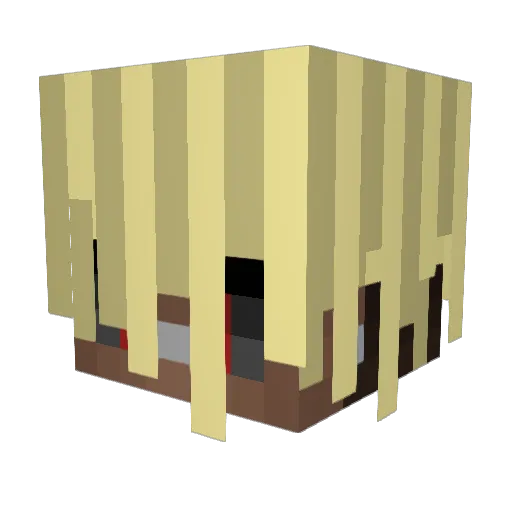 h9ru Minecraft avatar head, 3D render