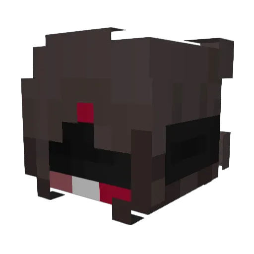 hChlorophytum Minecraft avatar head, 3D render