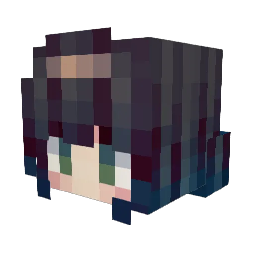 hDXwNL Minecraft avatar head, 3D render