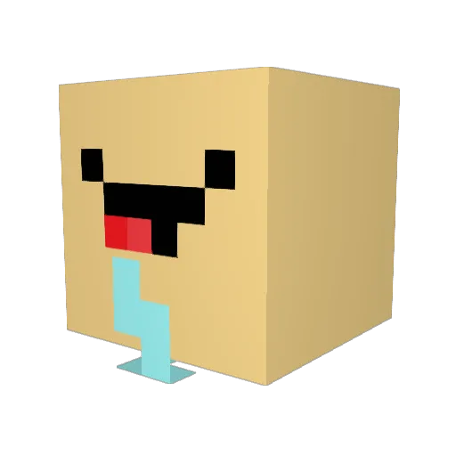 hMM6243 Minecraft avatar head, 3D render