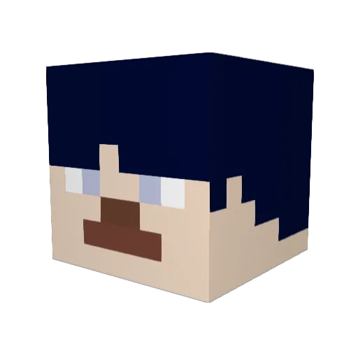 hO0Dak Minecraft avatar head, 3D render