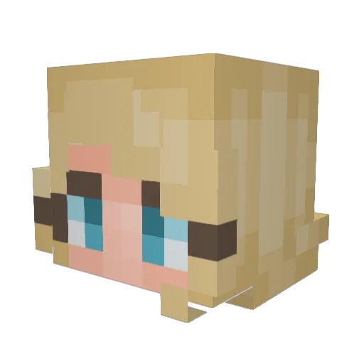 hO0d1E Minecraft avatar head, 3D render