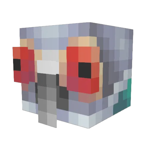 hSudz Minecraft avatar head, 3D render