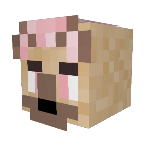 hYeAnA Minecraft avatar head, 3D render