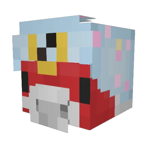 h_qen Minecraft avatar head, 3D render